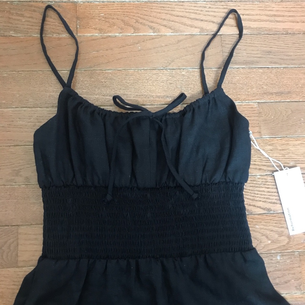 NWT Reformation Rosemary Dress in Black - Picture 5 of 7